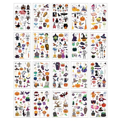 Temporary Tattoos for Kids - 360 Piece Halloween Party Favor