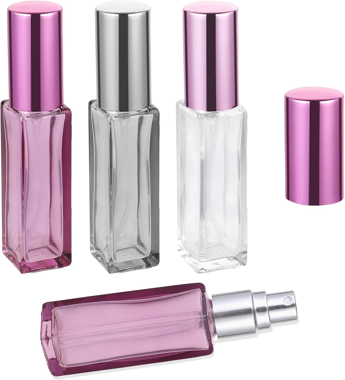 3 Pcs 10ML Glass Perfume Travel Refillable Bottles
