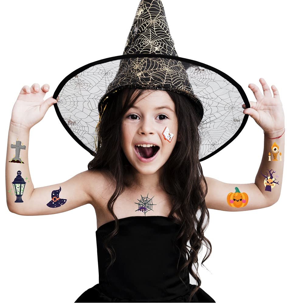 Temporary Tattoos for Kids - 360 Piece Halloween Party Favor