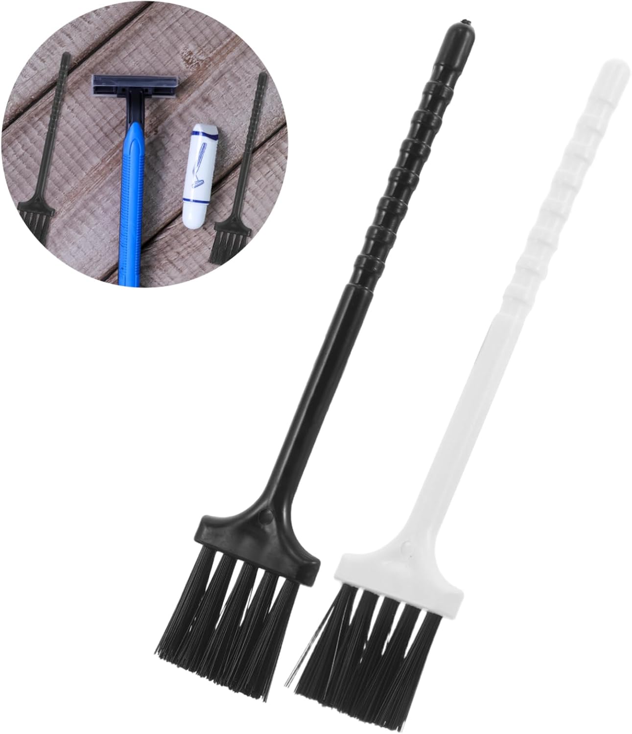 20PCS Long Handle Shaver Cleaning Brush Set for Men