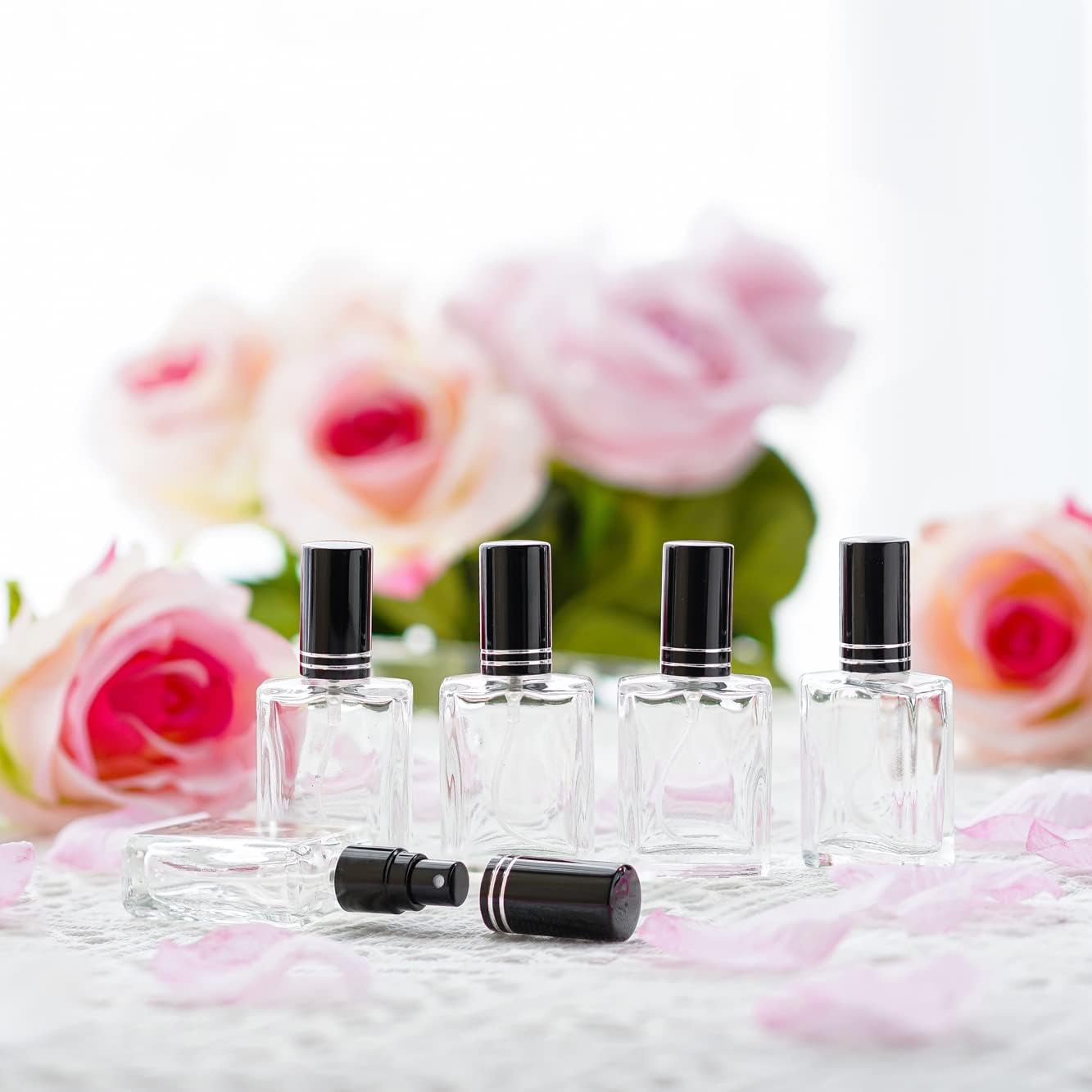YU FENG 12Pcs Clear Refillable Perfume Bottle Set
