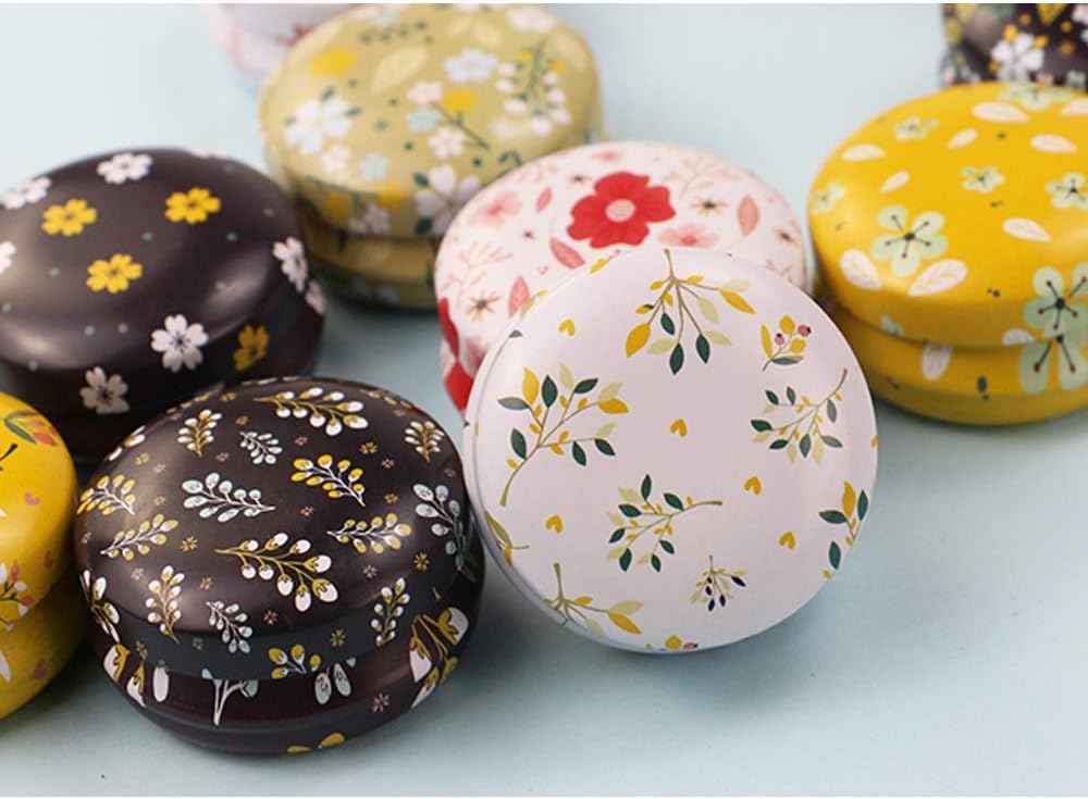 12 Pcs Mini Tinplate Candle Tins with Lids