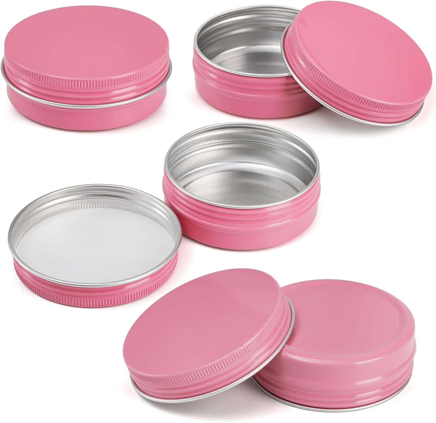 Foraineam 48 Pack 2 Oz Screw Top Aluminum Tin Cans
