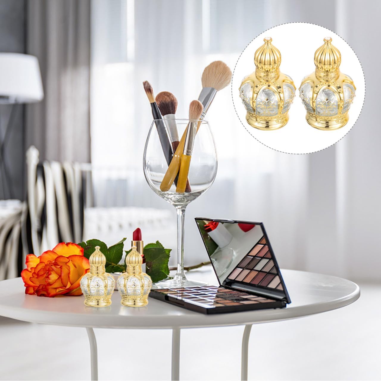 Housoutil 10 Pc Refillable Roller Bottle Set
