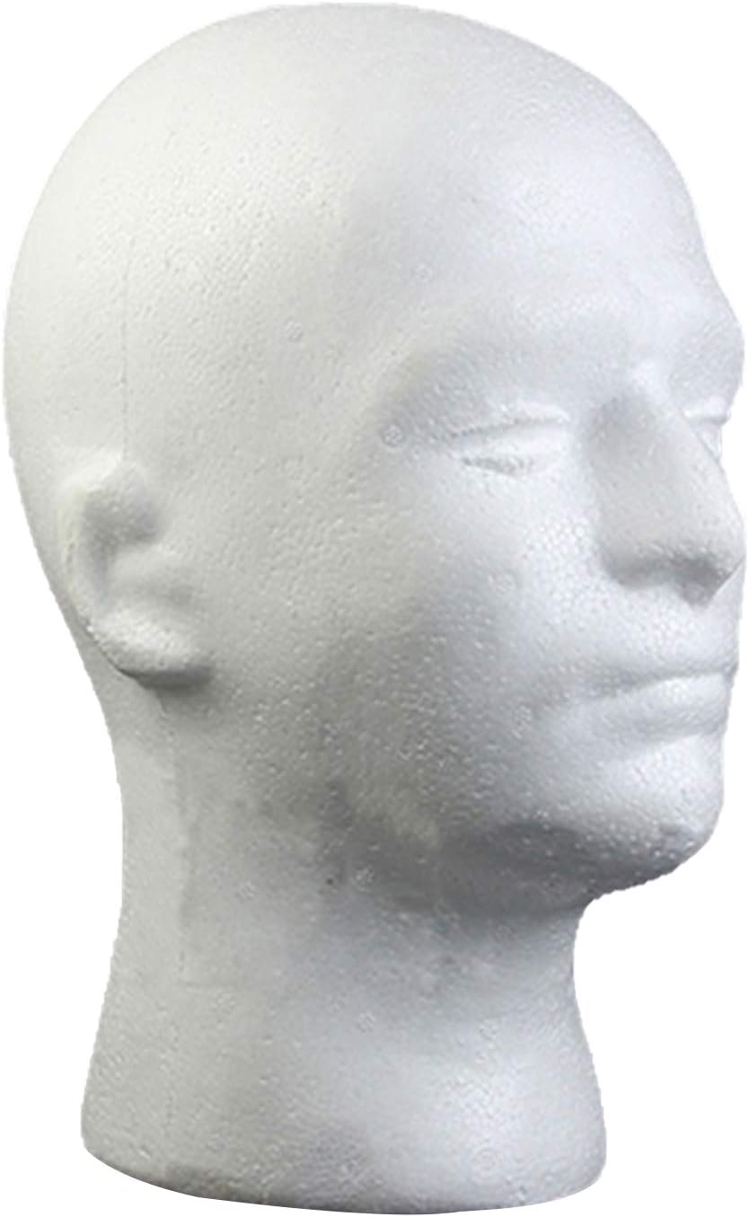 SONGBIRDTH Male Head Model Foam Mannequin Display