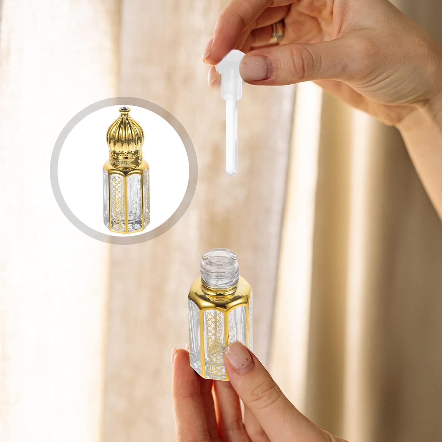 FRCOLOR Essential Oil Roller 3Pcs Glass Bottles