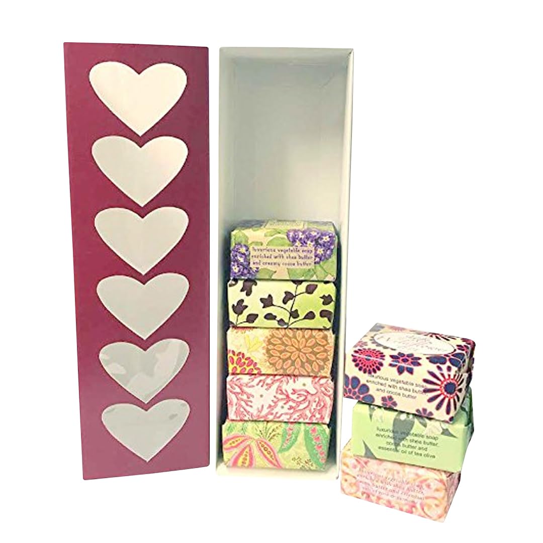 French Milled Botanical Soap Set of 9 - Valentines Day