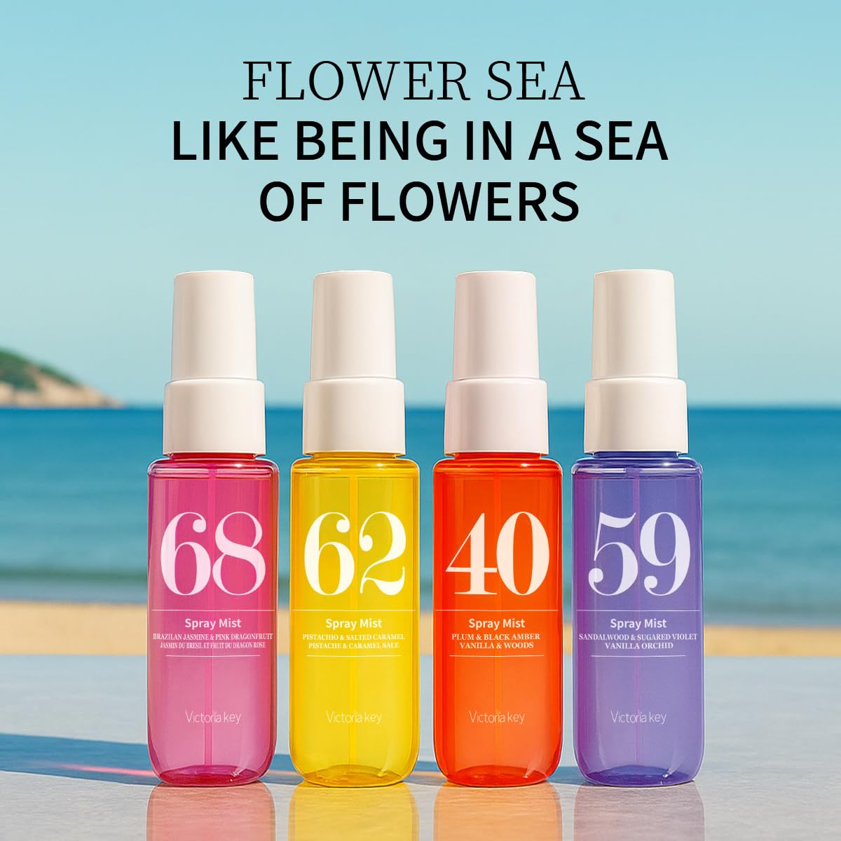 Mini Summer Fragrance Spray Mist Gift Set 4 Scents