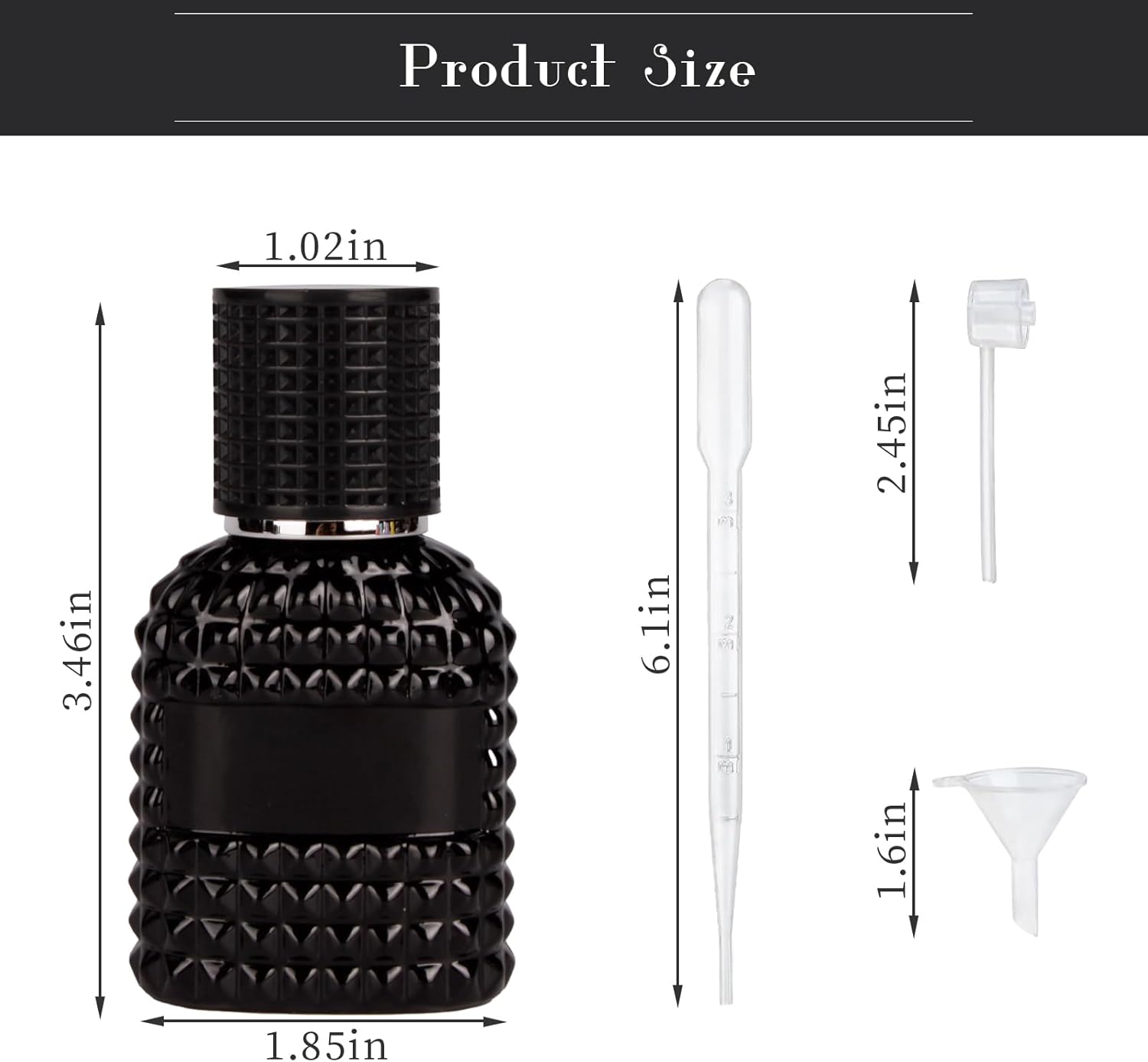 2 Pack Refillable Spray Perfume Bottles 30ML Glass Travel Cologne Atomizer