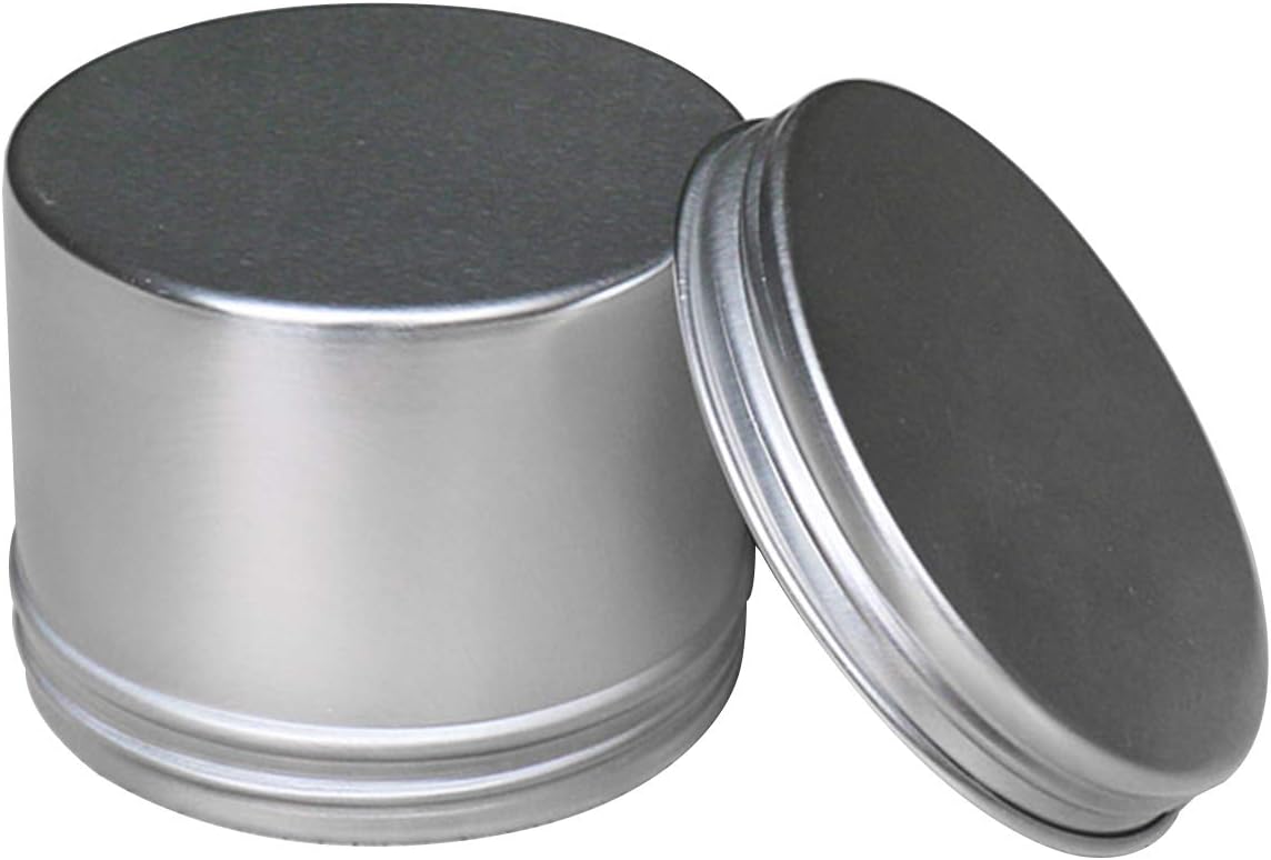 Foraineam 24 Pack 4 Ounce Round Tin Cans with Screw Lid