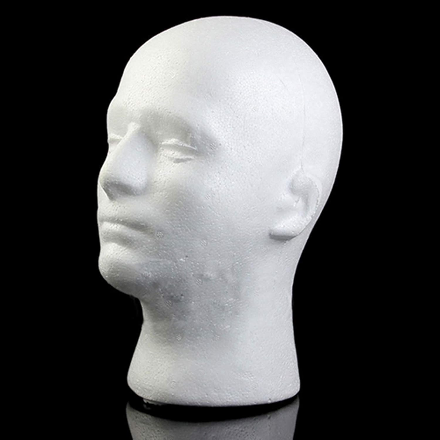 SONGBIRDTH Male Head Model Foam Mannequin Display