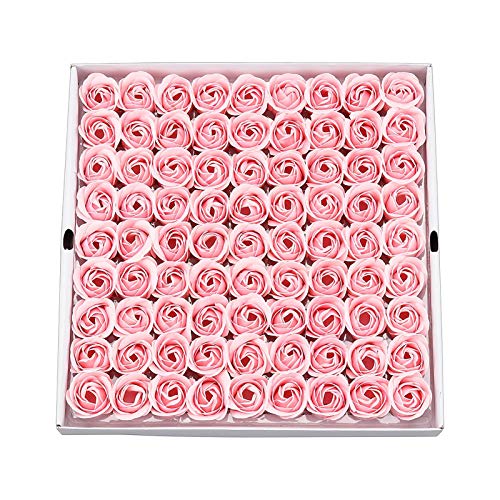 HOUSWEETY 81Pcs Bath Soap Rose Bouquet