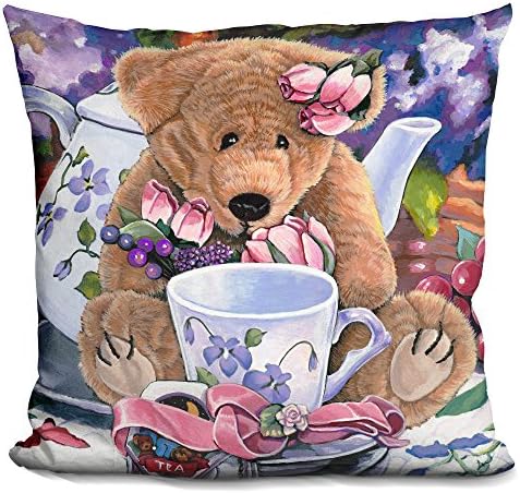 LiLiPi Tea Party Bear Decorative Throw Pillow