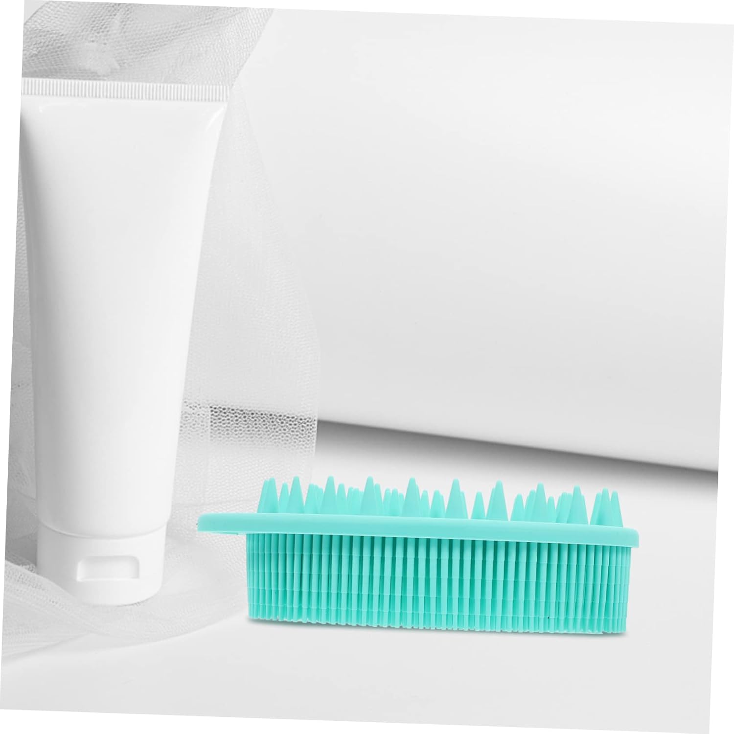 Silicone Shower Brush with Dual-Ended Design for Cleaning and Massage