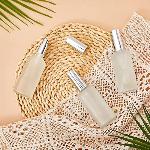 Roshtia 30 Pcs Silver Glass Spray Bottle Set