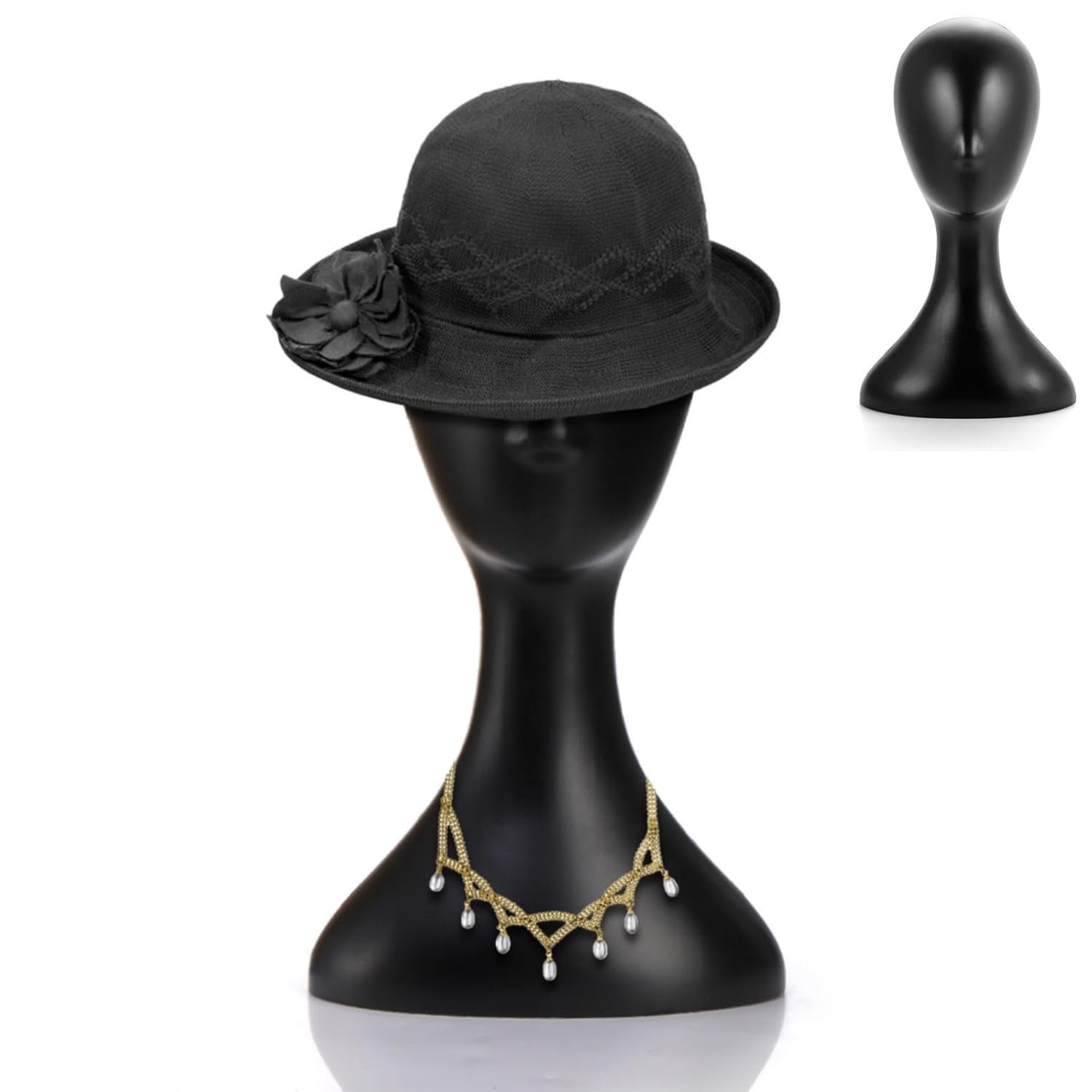 Acshio 16 Inch Plastic Wig Head Stand with Neck