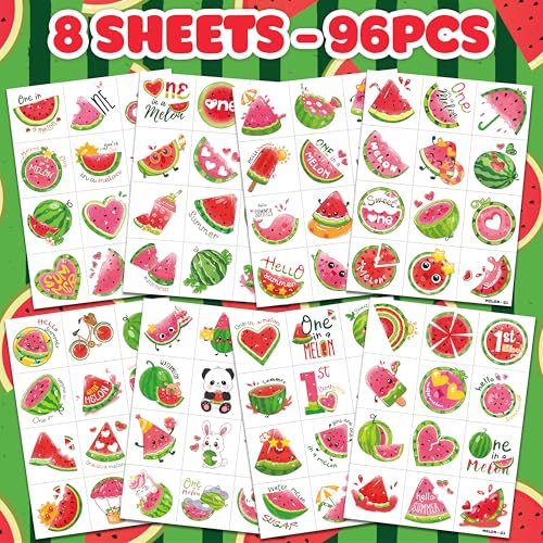 96PCS Watermelon Temporary Tattoos for Kids
