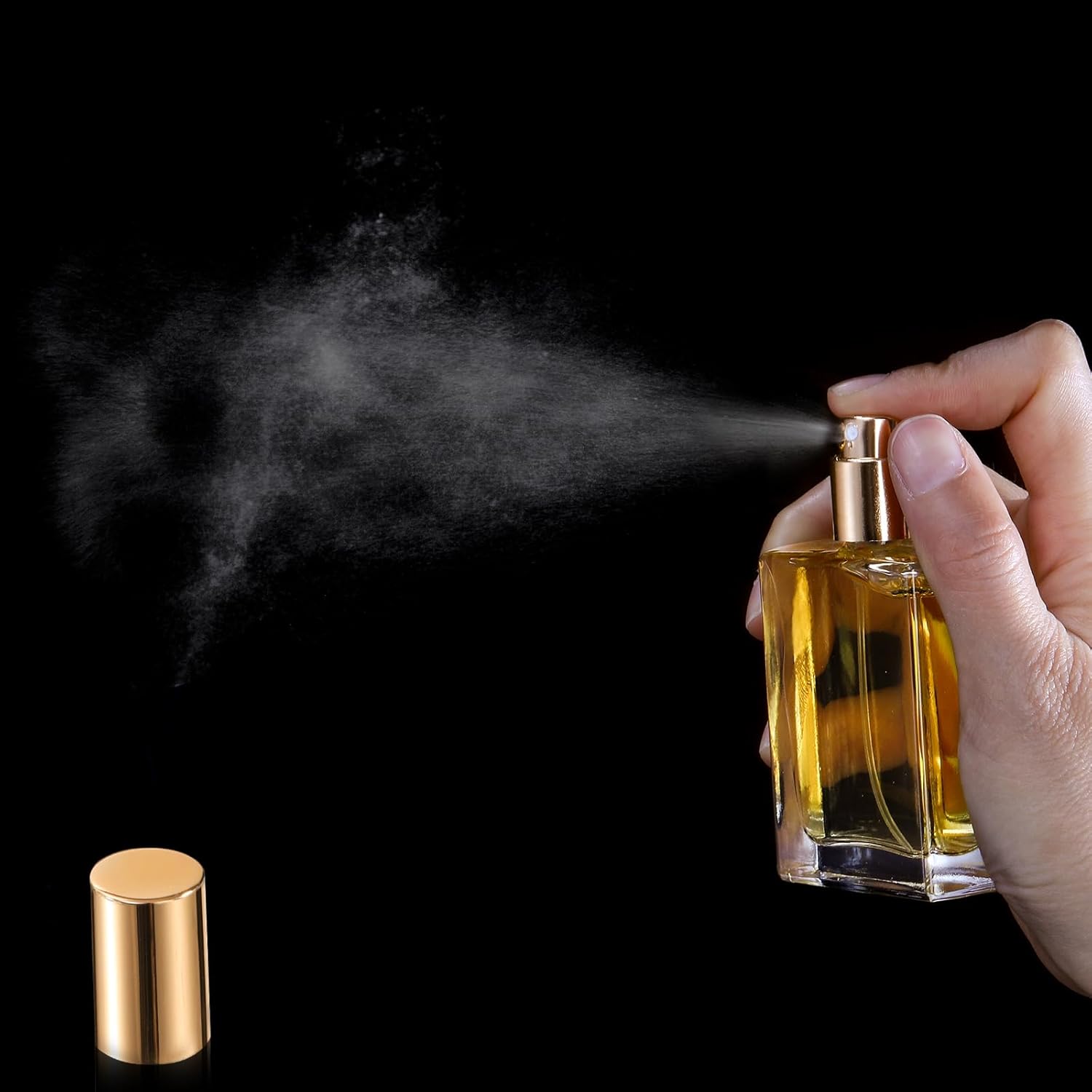 Foraineam 12-Pack Clear Glass Spray Bottles Refillable and Portable