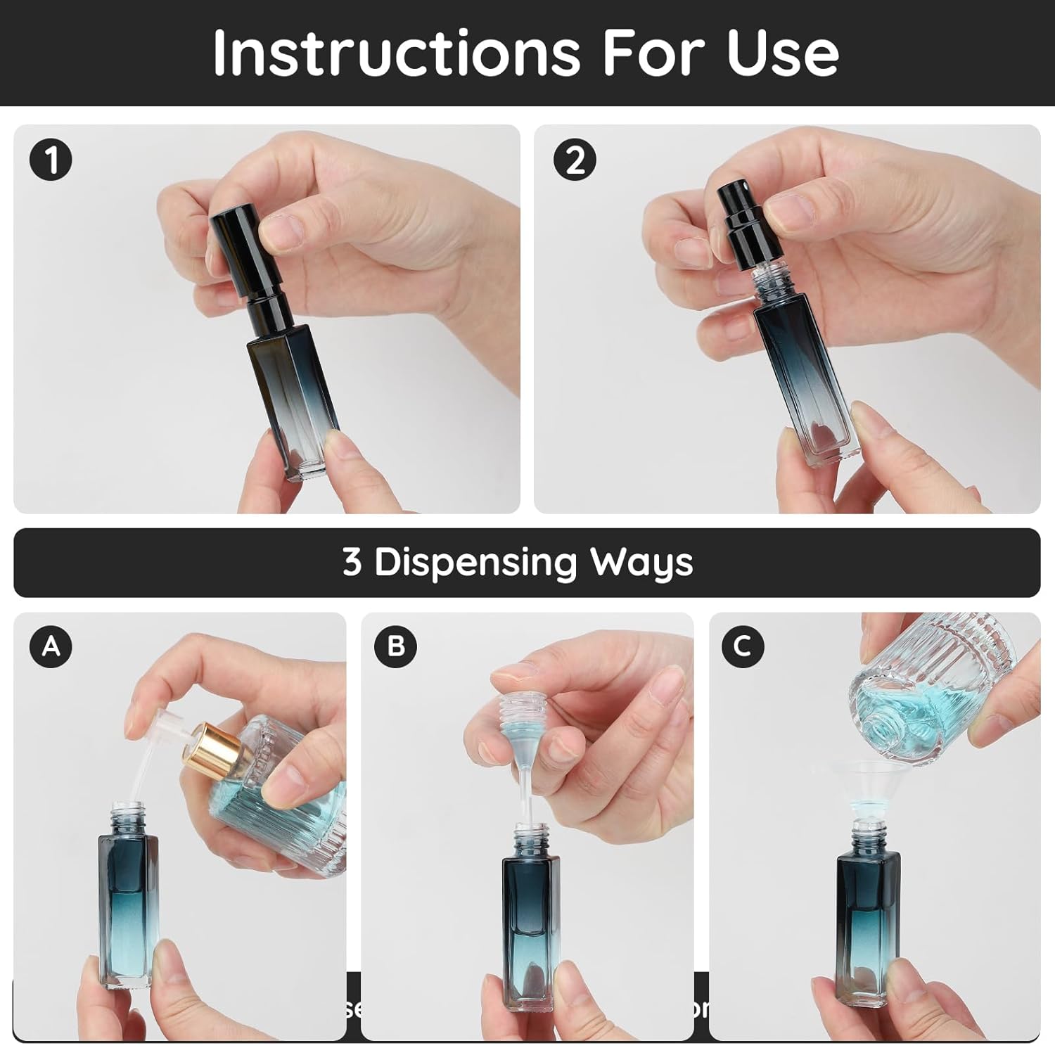 Segbeauty Refillable Perfume Bottles Set of 5