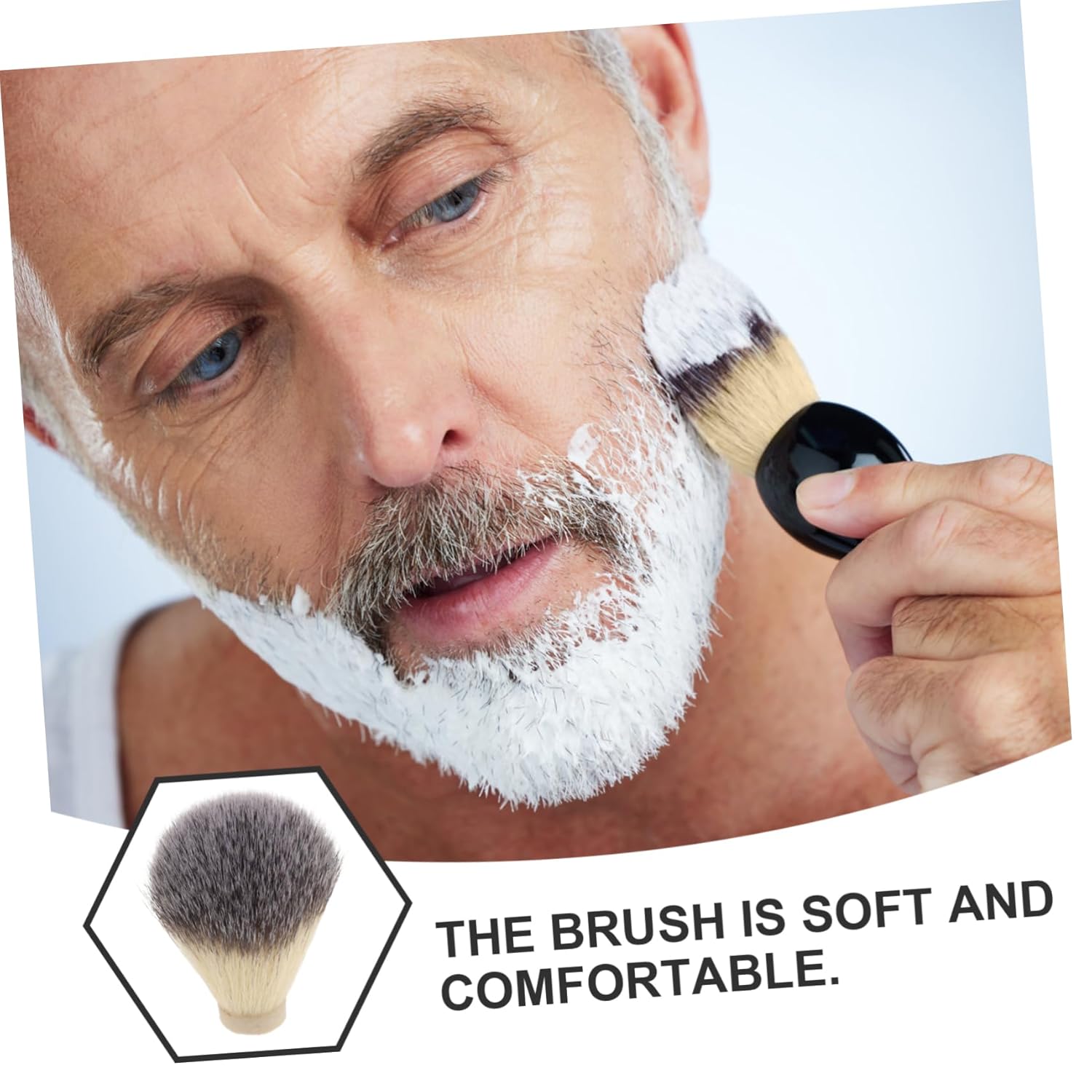 Ipetboom Beard Brush for Men Shaving and Grooming Tool