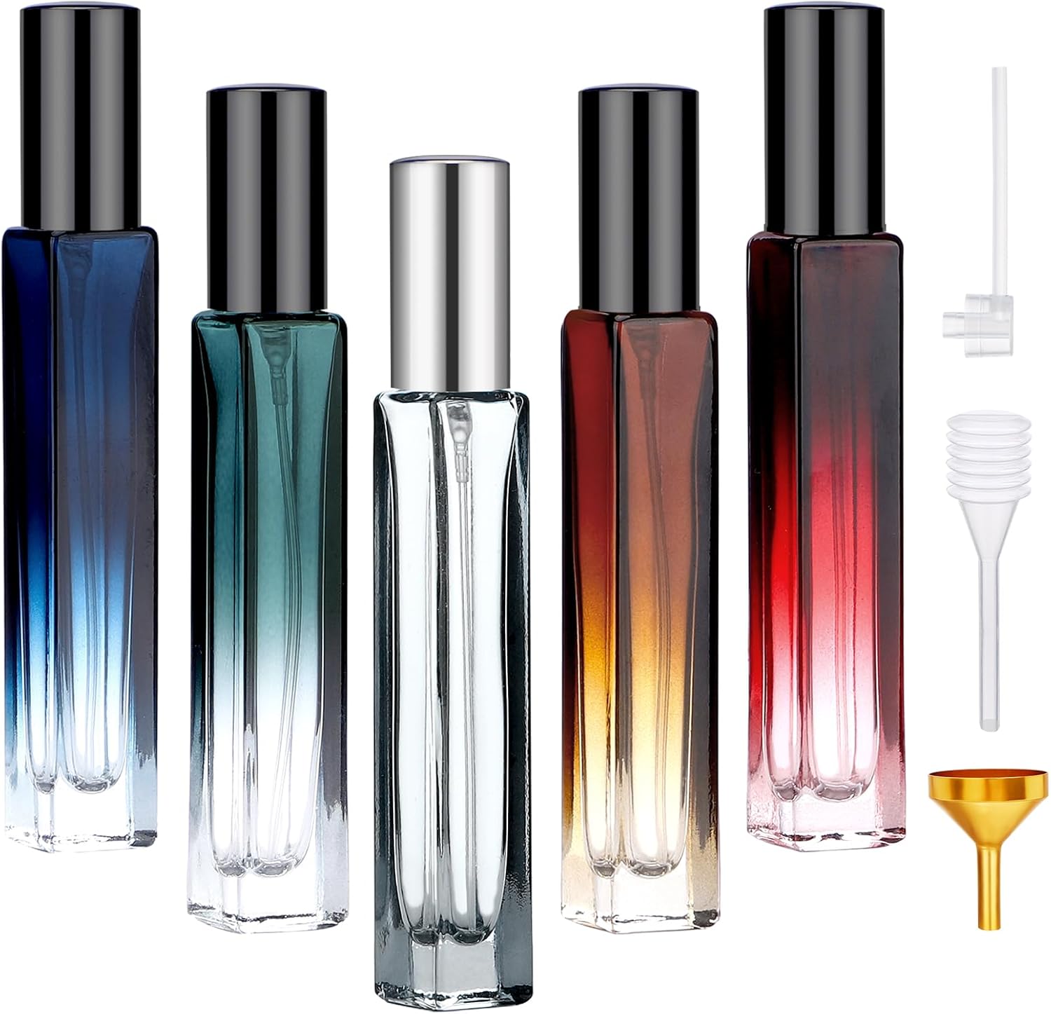 Segbeauty 5-Piece Glass Perfume Bottle Set