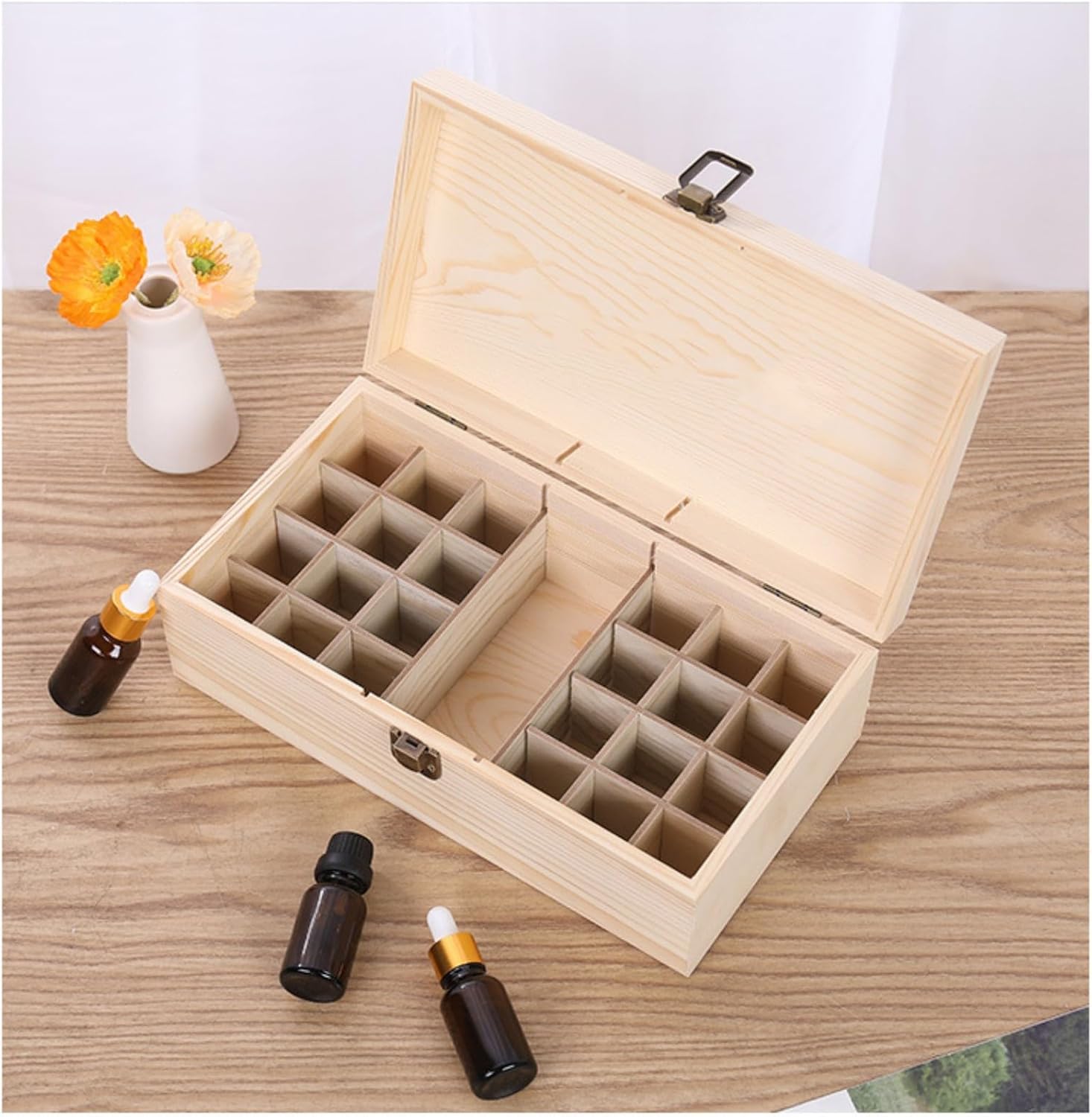 Wooden Essential Oil Display Stand for 25 Bottles
