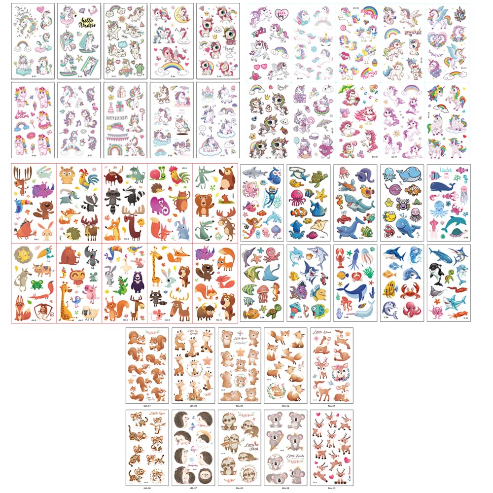 BOSOIRSOU 600 PCS Temporary Tattoos for Kids