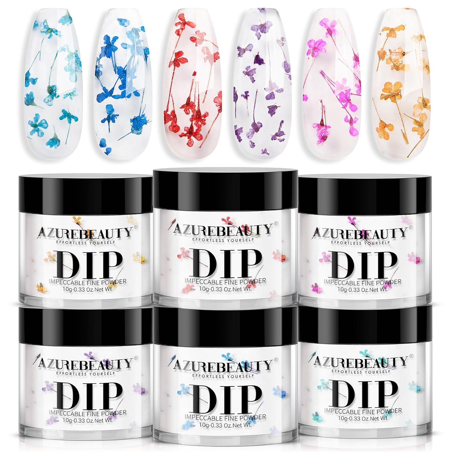AZUREBEAUTY Dip Powder Nail Art Set 6 Colors