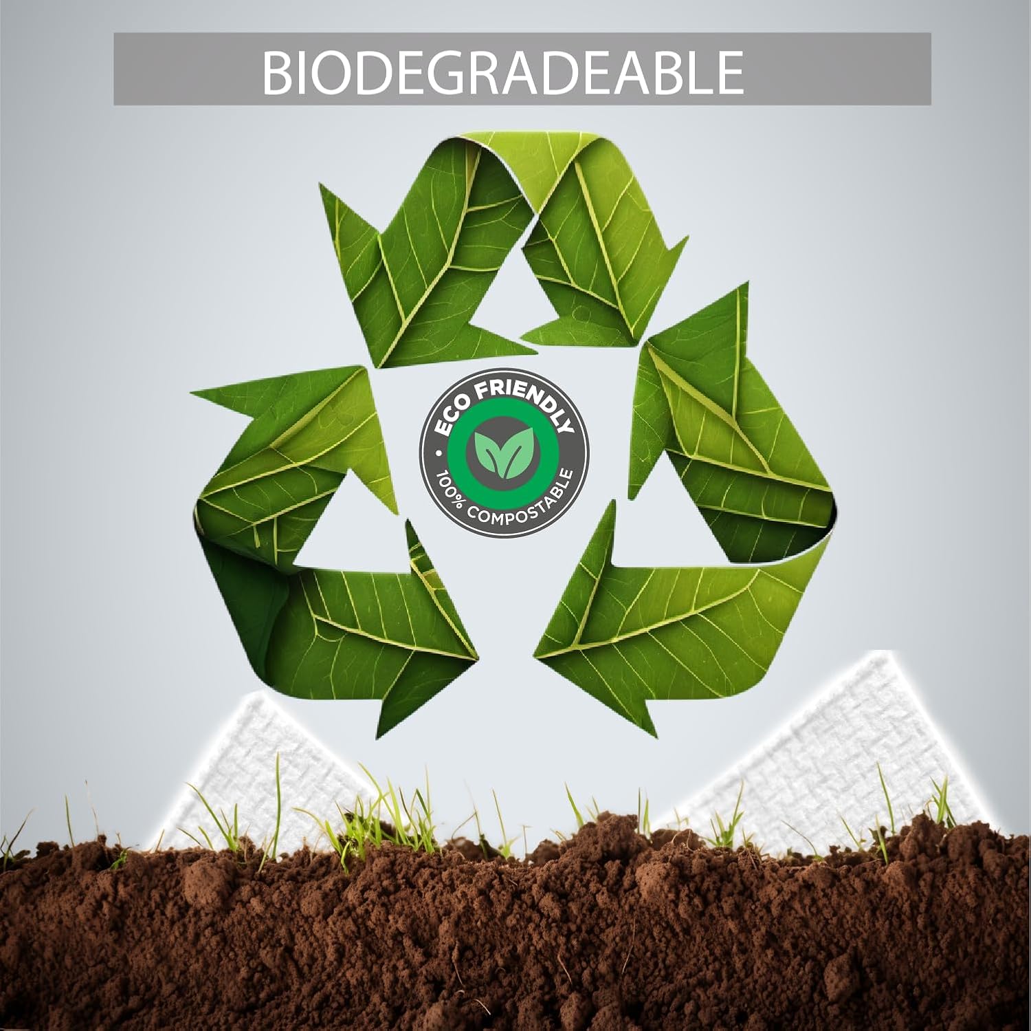 XL Biodegradable Face Towelettes 10x12 Eucalyptus Fiber