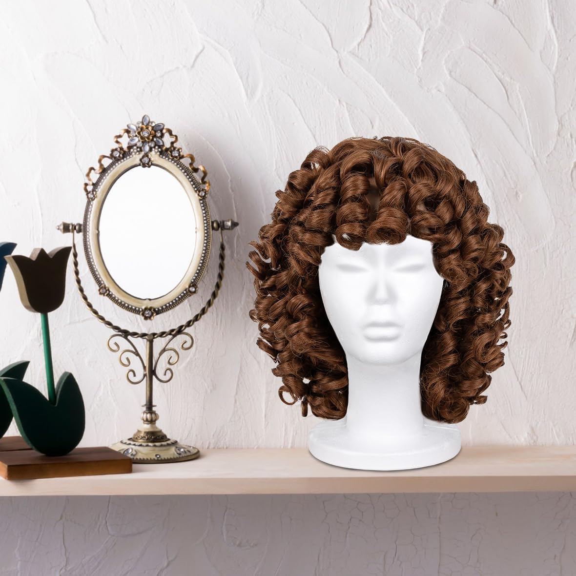 Leeven Foam Wig Head Stand for Wigs Display
