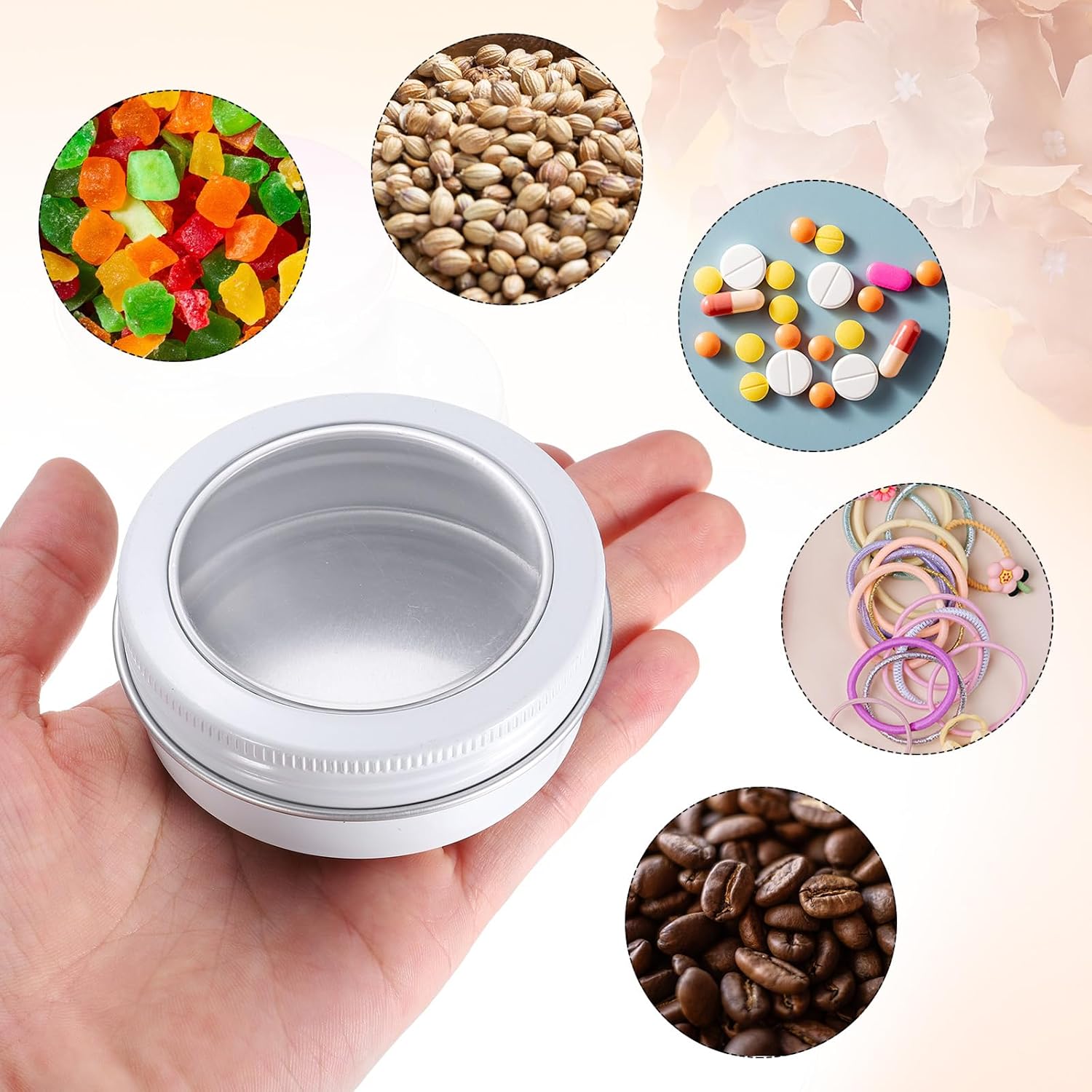 Uxcell 2 Oz Aluminum Tin Cans 24 Pcs White