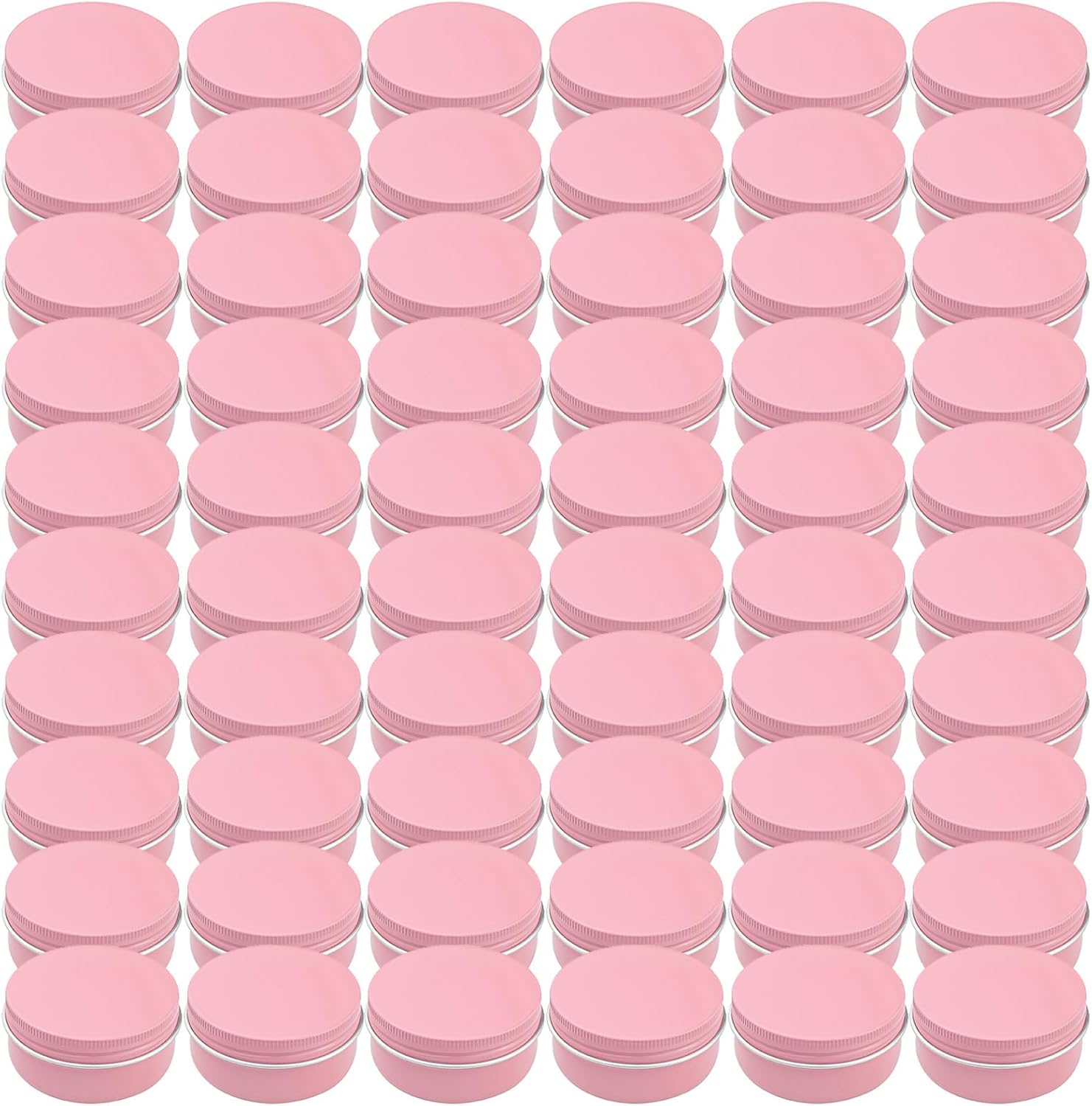 Foraineam 60 Pack 50ml Pink Screw Top Jars