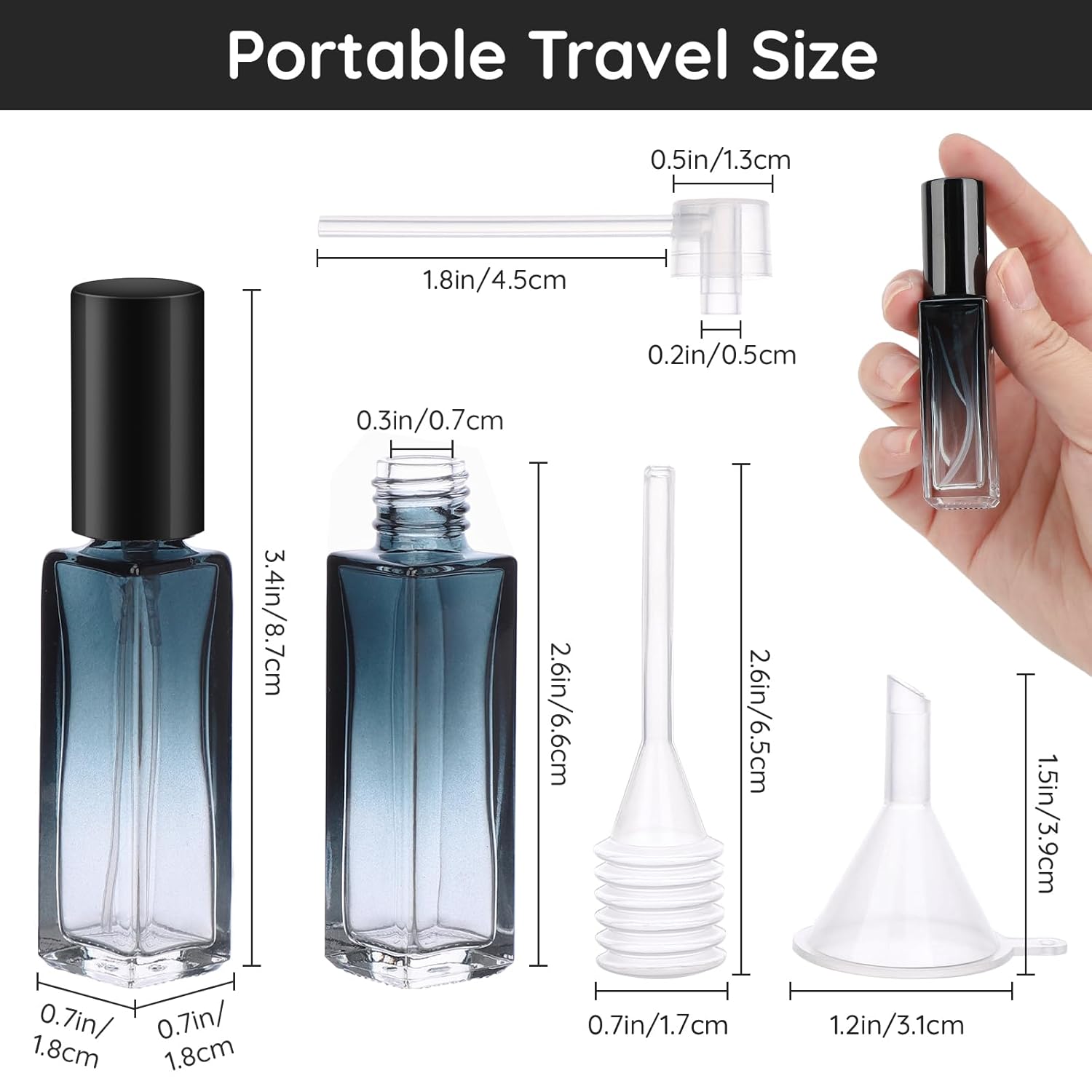 Segbeauty Refillable Perfume Bottles Set of 5