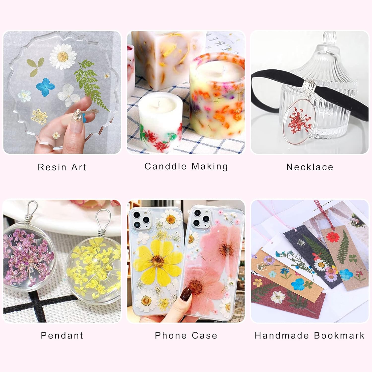 Dried Flowers for Resin Craft Nail Art Mix Pack of 6 Boxes