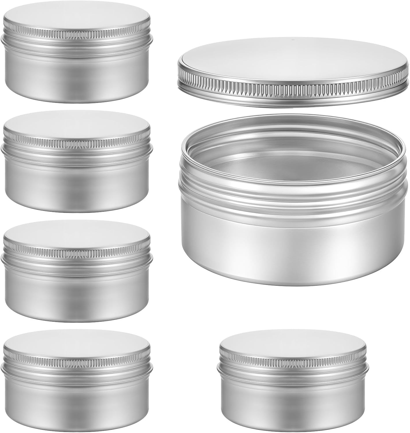 6 Pcs 27oz Aluminum Tin Cans with Screw Lid
