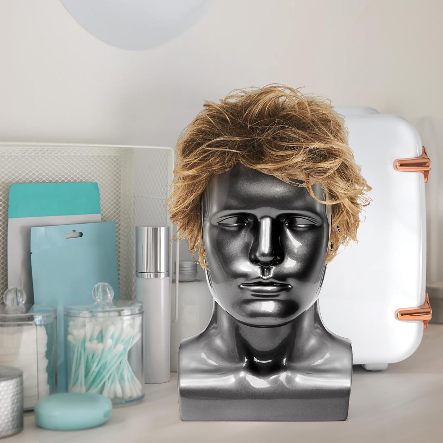 Peohud Male Mannequin Head for Wig Display