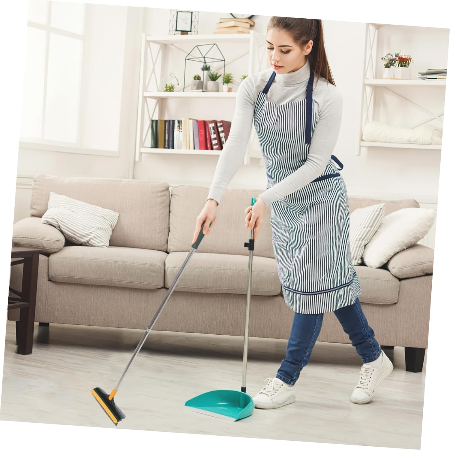 Dual-Sided Floor Cleaning Brush for Bathroom and Kitchen