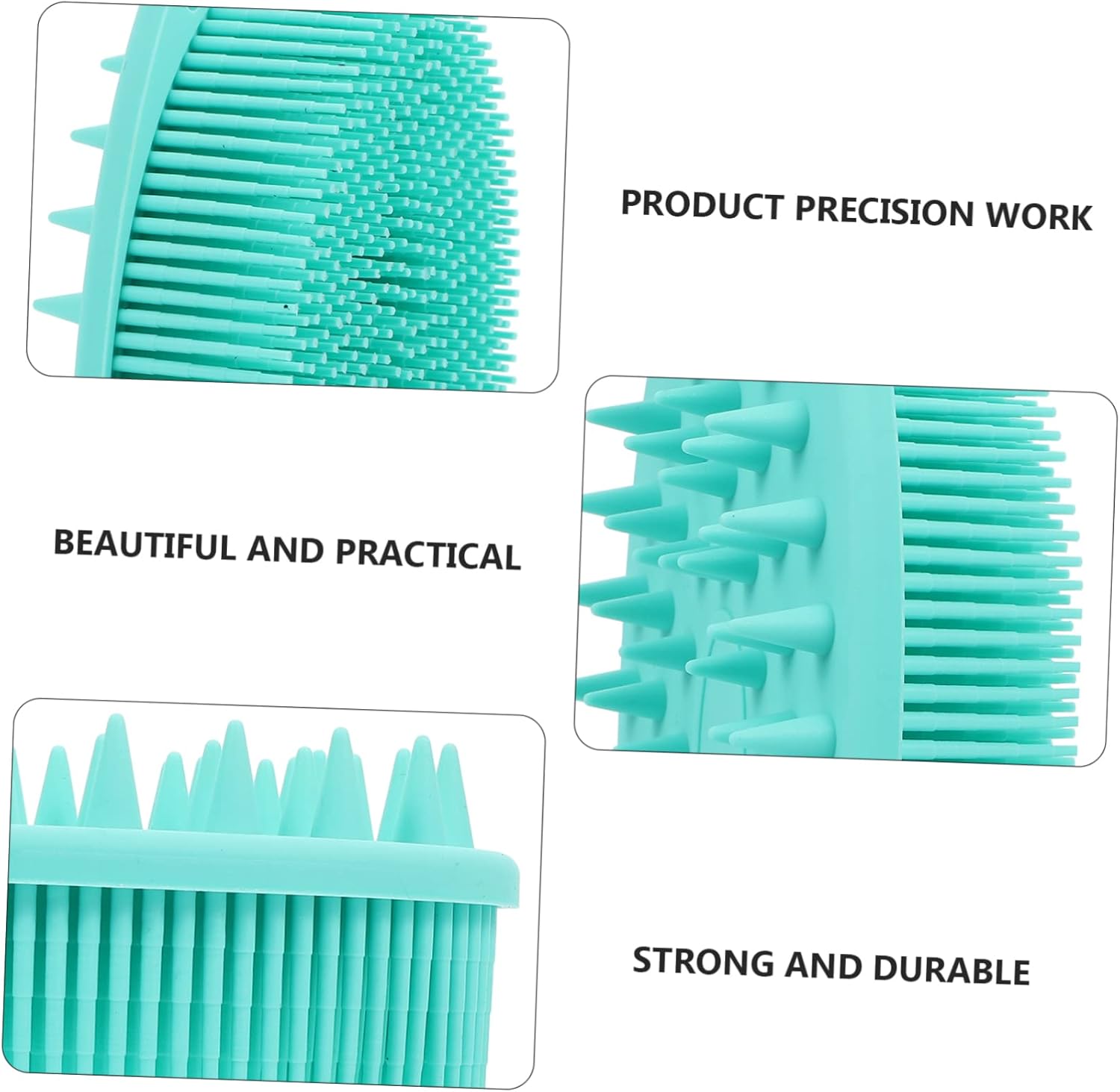 Silicone Shower Brush with Dual-Ended Design for Cleaning and Massage