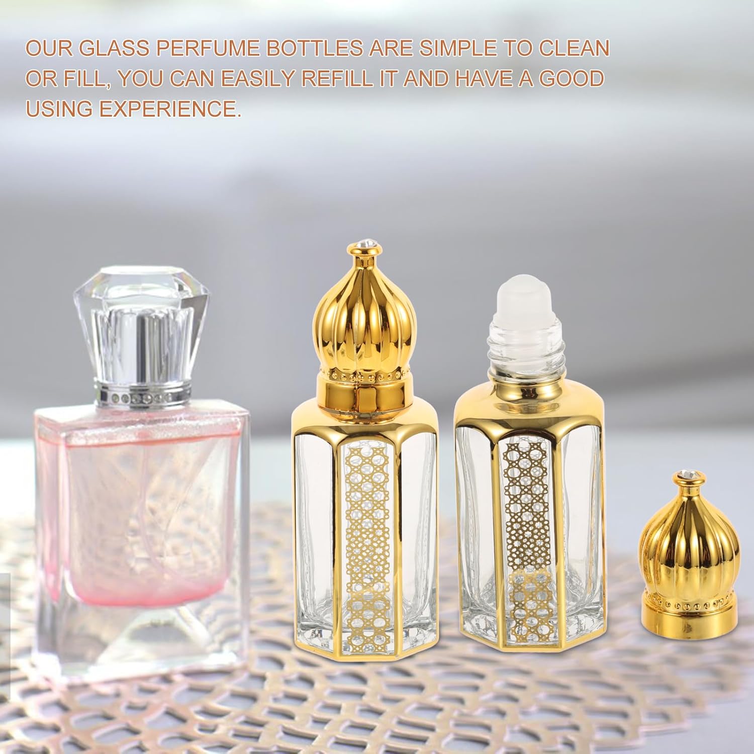 FRCOLOR 9 Pcs Essential Oil Bottles with Roller Ball