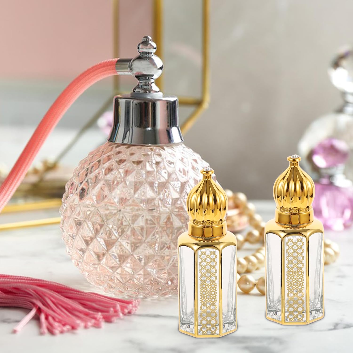 FRCOLOR 9 Pcs Essential Oil Bottles with Roller Ball