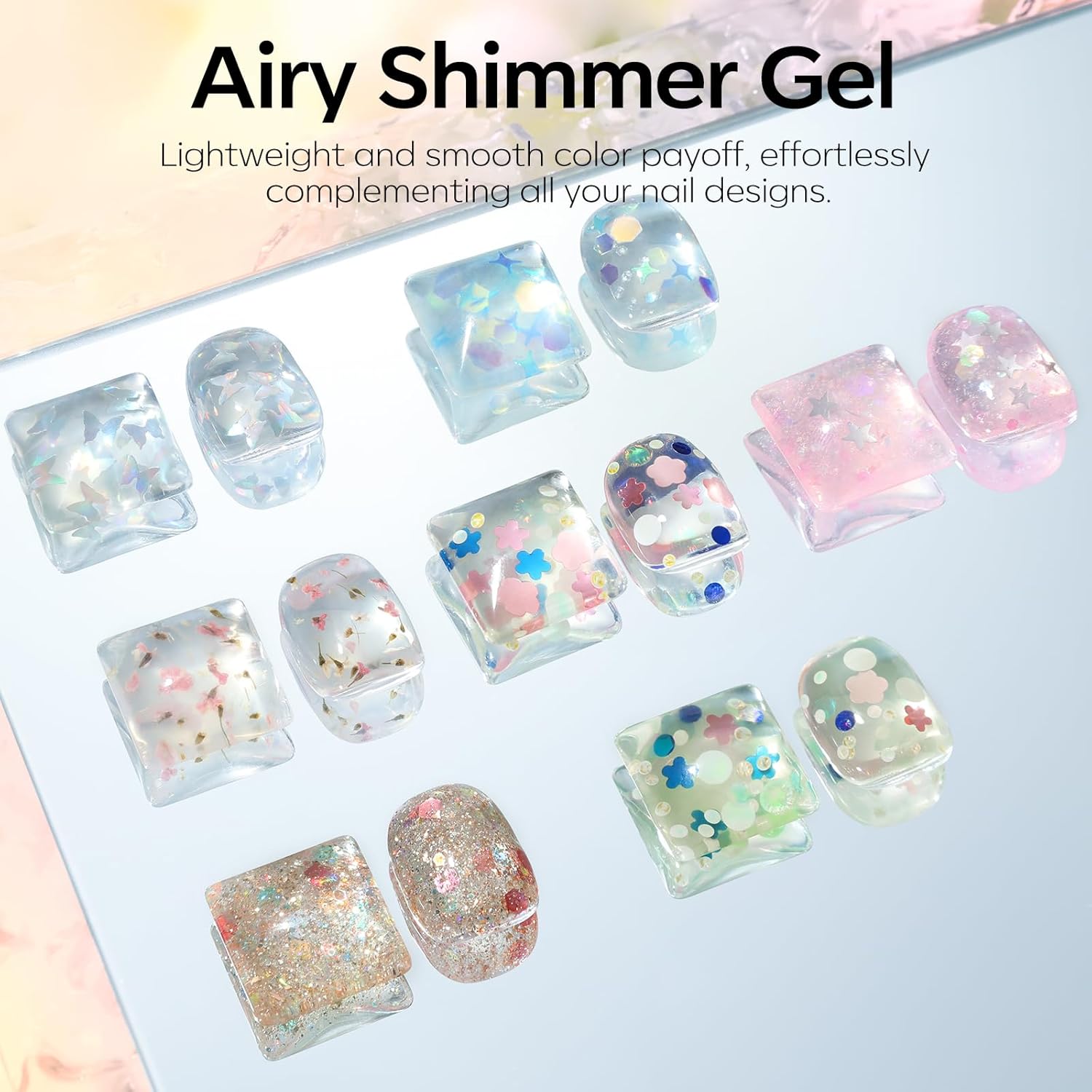 Modelones Glitter Gel Nail Polish Set 6 Colors