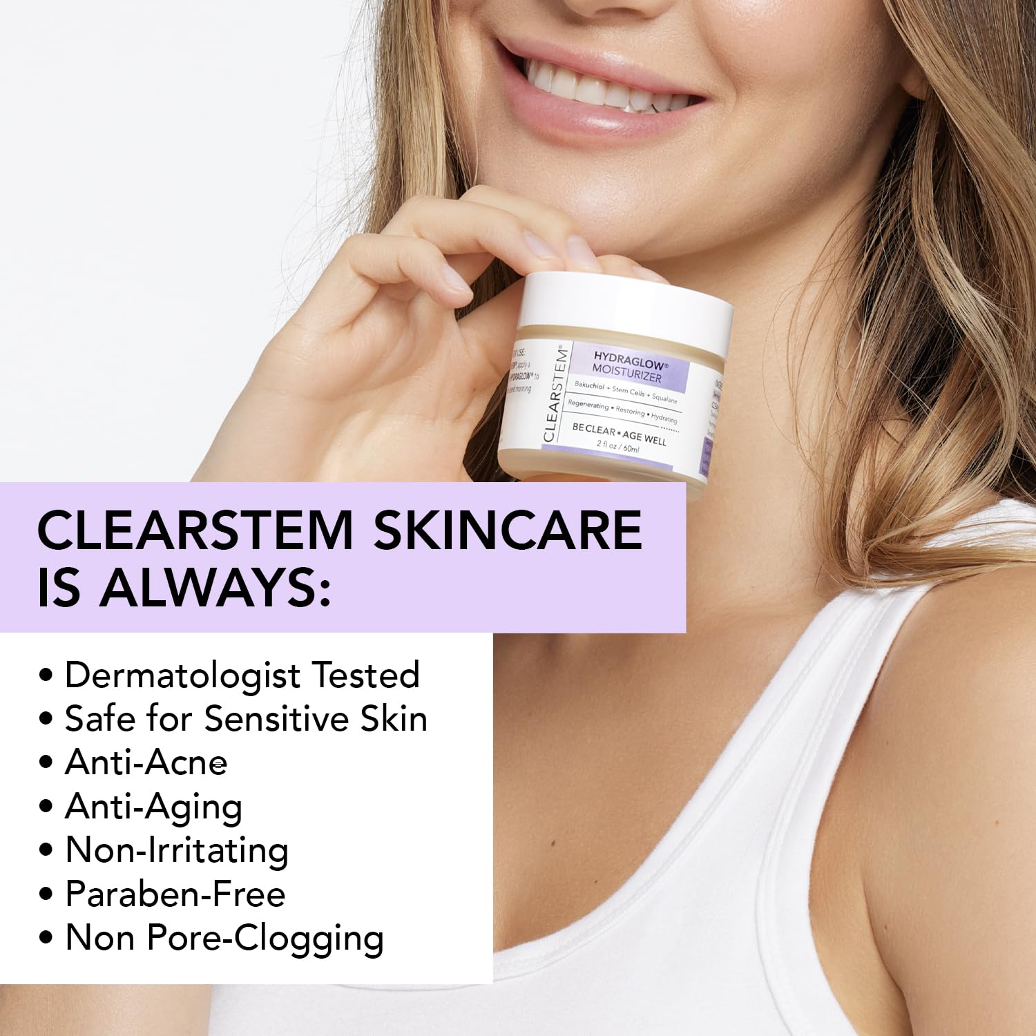 CLEARSTEM HYDRAGLOW Stem Cell Moisturizer 2 fl oz