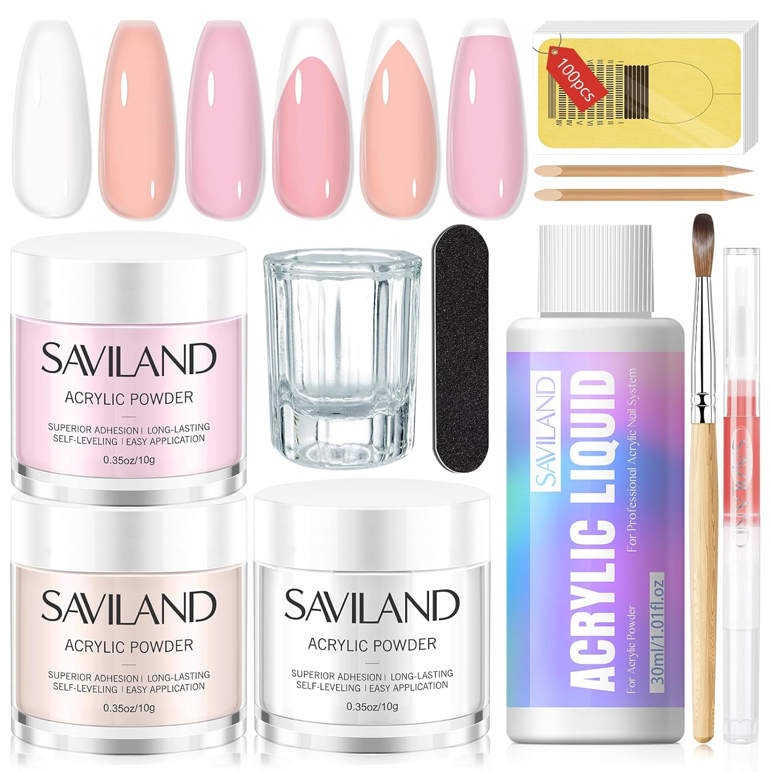 Saviland Acrylic Nail Kit for French Sculptures and DIY Art
