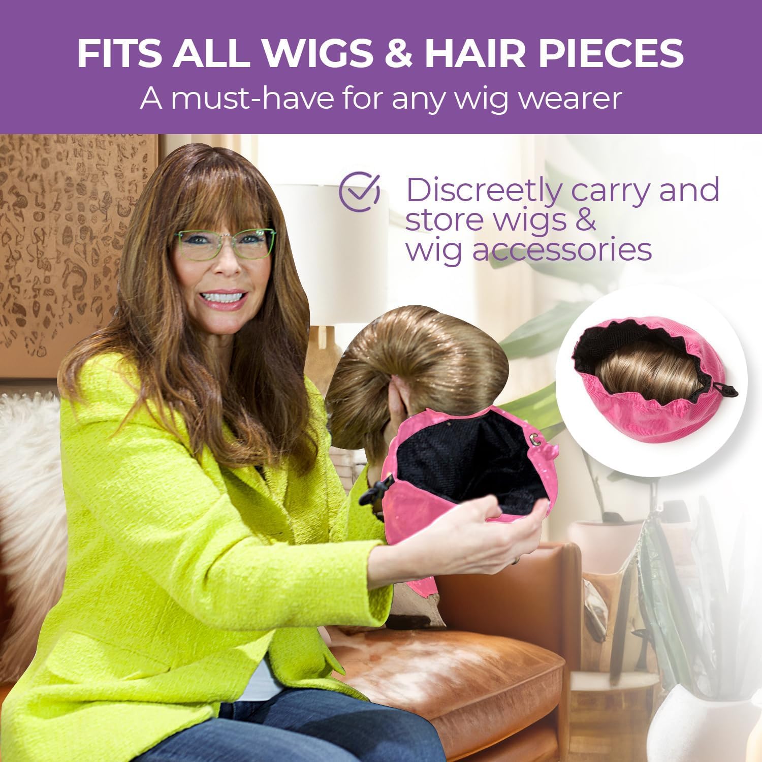 CreatedHair ResQ Mini Wig Bag - Pink