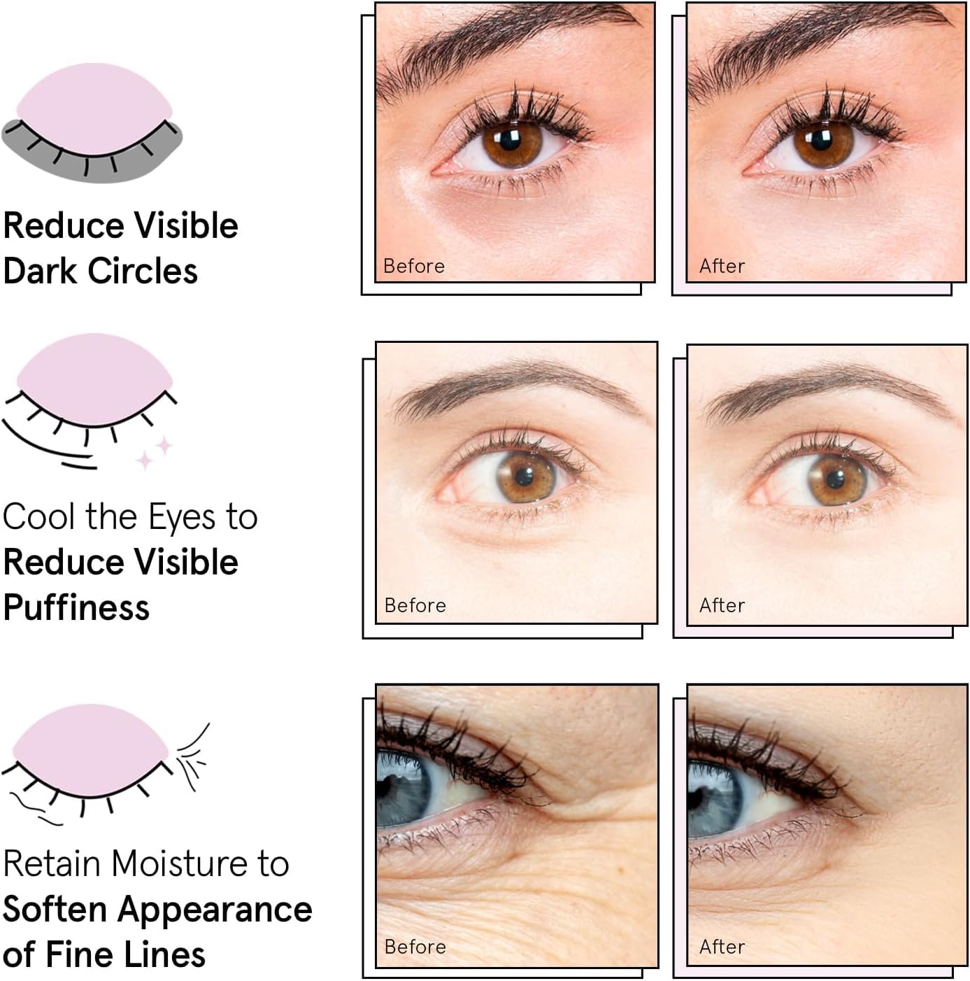 Grace Stella Under Eye Patches 12 Pairs - Vegan Puffiness Dark Circles Relief