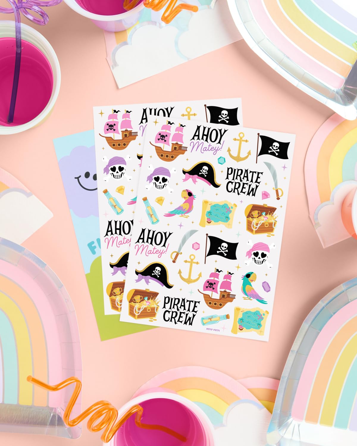 Xo Fetti Pirate Crew Temporary Tattoos 48 Piece Set