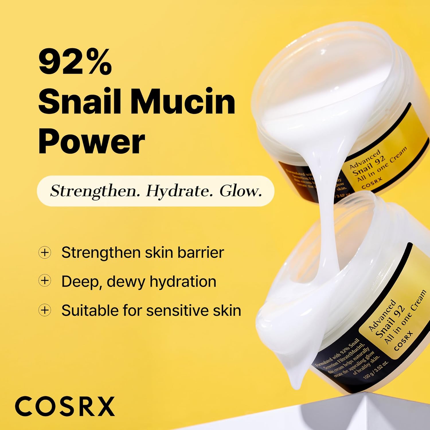 COSRX Snail Mucin 92 Face Moisturizer 352 Oz