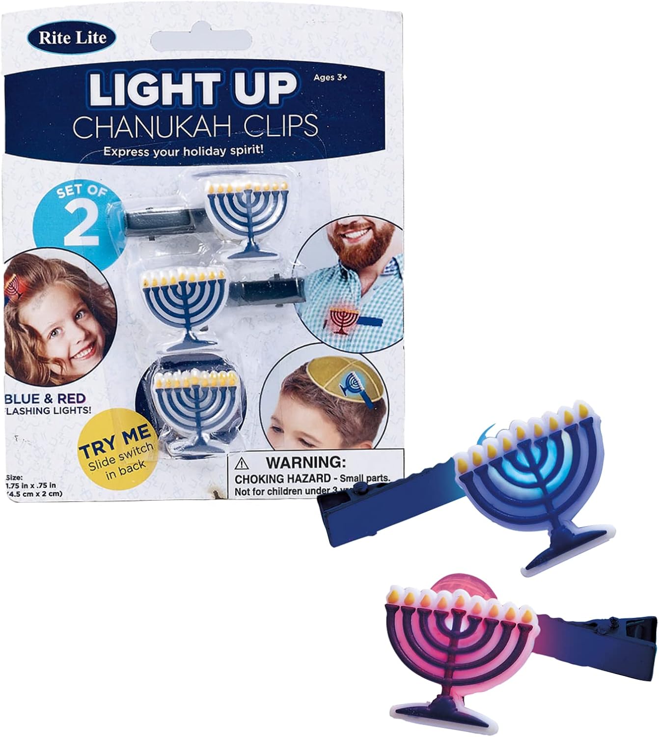 Rite Lite Light Up Chanukah Clips
