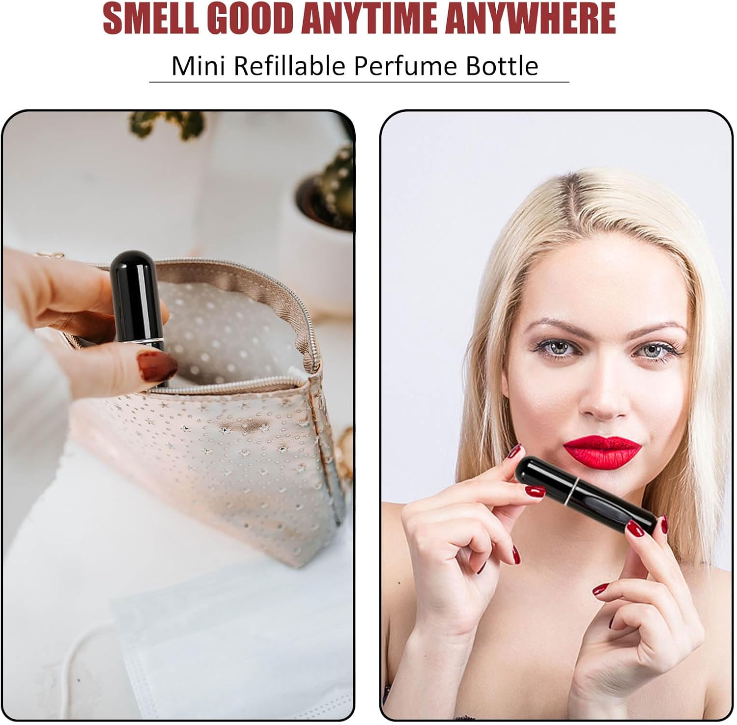 6pcs Mini Perfume Refillable Travel Bottle Atomizer Sprayer for Fragrance