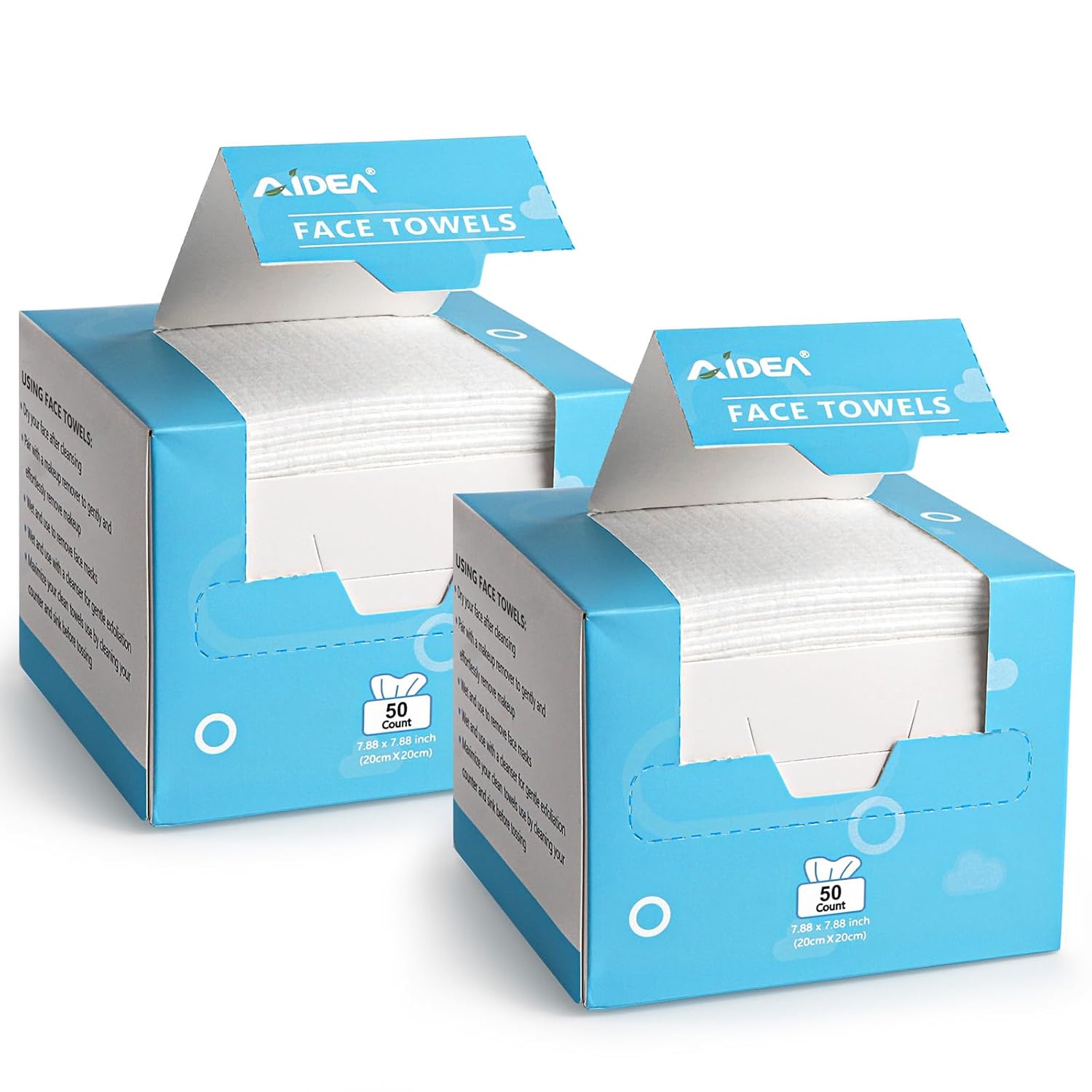 AIDEA Face Towels Disposable 100 Ct 2 Box
